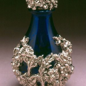 The Victorian Line of Tear Bottles Blue with Silver
