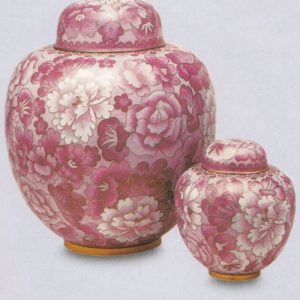Magnolia Pink Cloisonne Cremation Urn