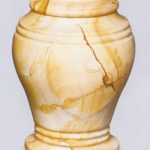 Teak Bell Jar Cremation Urn